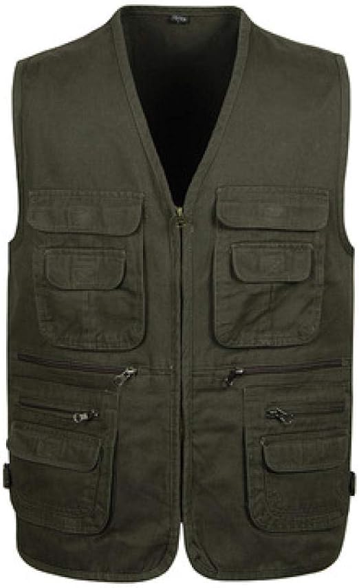 Men's autumn and winter vest cotton multipocket zipper plus size vest