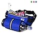 Peak Gear Waist Pack and Water Bottle Belt - Improved Belt Strap - Hydration Fanny Pack for Jogging, Walking or Hiking | Blue