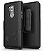 LG G7 ThinQ Belt Clip Case - Encased (DuraClip) Slim Fit Holster Shell Combo w/Rubberized Grip (Smooth Black)