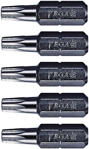 VEGA Double Square 1" Bits. Professional Grade 1/4" Hex Shank #2 Double Square 1" Insert Bits. 125DS02A-5 (Pack of 5)