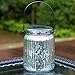 Solar Mercury Glass Jars 2 Pack Outdoor Table Lamps (Silver)