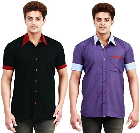 Trendster Tremend Half Sleeve Checkered Shirts Pack of 2