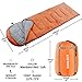 Envelope Sleeping Bag – 4 Seasons Warm Cold Weather Lightweight, Portable, Waterproof With Compression Sack for Adults & Kids – Indoor & Outdoor Activities: Traveling, Camping, Backpacking, Hiking Redthumb 2