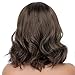 K'ryssma 150% Short Bob Wavy Lace Front Wigs Heat Resistant Glueless Ombre Brown Synthetic Wig with Dark Roots for Women Daily Wear