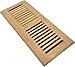 Homewell Red Oak Wood Floor Register, Drop in Vent with Damper, 4x12 Inch, Unfinished