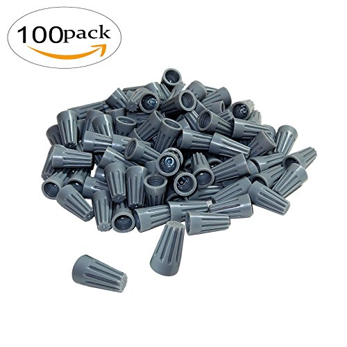 100Pcs twist on wire connectors - Grey #22 - #20 AWG Wire nut Bulk with Spring inserted, easy Screw on electrical caps - Thumbnail 6