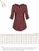 Vivilli Women's Henley V Neck Cuffed Sleeve Space Dyed Casual T Shirt Tops