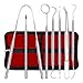Tenozek 7 PCS Dental Tools Stainless Steel Dental Hygiene Kit, Dental Pick,Tooth Scraper Plaque Tartar Remover, Teeth Cleaning Tools for Oral Care&Pet Use Black