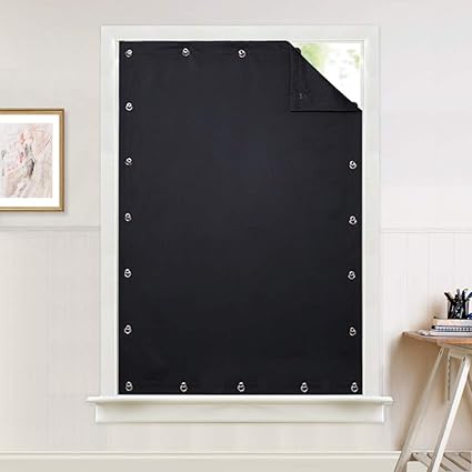 pony dance cortinas blackout negro con ventosas accesorios para ventanas drapeados termico aislantes luz tela tamano ajustable para ventanas cristal