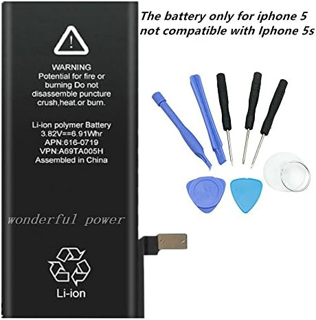 Wonderful power battery for iphone5 with 8 in 1 tools dual IC protection