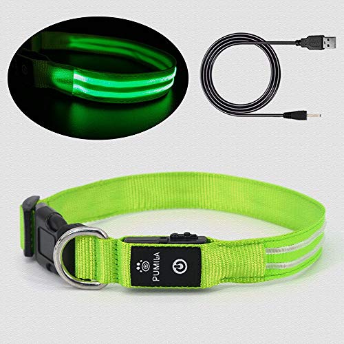 Rechargeable Led Dog Collar – Waterproof Light Up Dog Collar, Safety Pet Collar – Flashing Light Collar for Small, Medium, Large Dogs