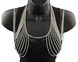 Adjustable Length Dangling Shoulder Body Cuban Link Chain