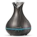 EASEHOLD Aroma Essential Oil Diffuser Humidifier 400ml Cool Mist with Colorful Lights 4 Timer Wood Grain Finish