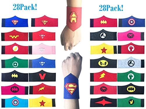 Okk Super Heros Braclets for Kids Boys & Girls Birthday Party Supplies-28pack