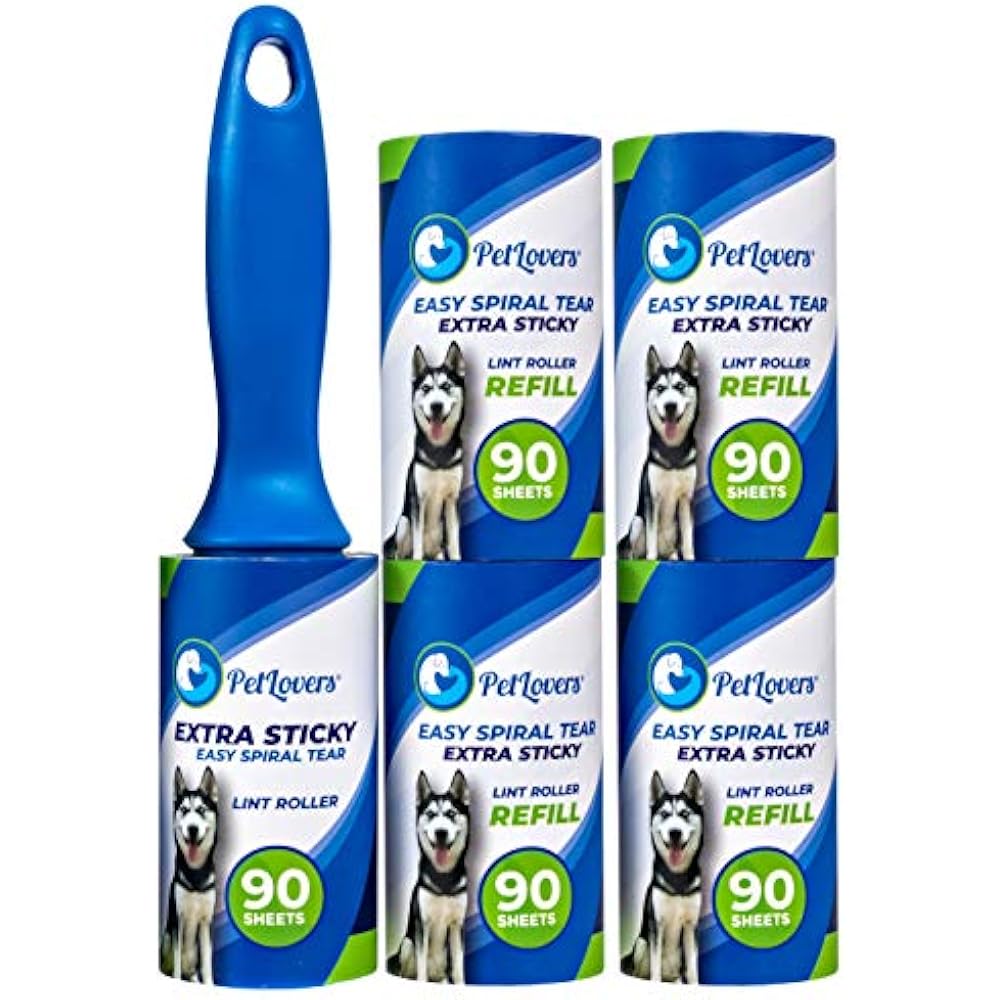 Extra Sticky Lint Roller Mega Value Set 450 Sheets Pet Hair Removal