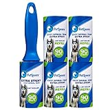 PetLovers Extra Sticky Lint Roller Mega Value Set 450 Sheets for Pet Hair Removal, Dog and Cat Lint Remover