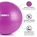 URBNFit Exercise Ball - Yoga Ball in Multiple Sizes for Yoga, Pilates, Pregnancy, Stability - Anti-Burst Swiss Balance Ball w/Quick Pump – Office Ball Chair for Home and Gym – 18 Inch - Purple