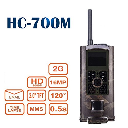 HC-700M Hunting Trail Camera 2G Waterproof HD Infrared Night Vision Wildlife Camera LCD Display Hunting Scouting Surveillance Camera Support MMS