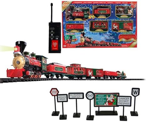 musical christmas express train set