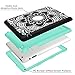 Hocase iPad 2/3/4 Case, Shockproof Heavy Duty Protection Silicone Rubber+Hard Plastic Hybrid Dual Layer Slim Protective Case for iPad 2nd/3rd/4th Generation (9.7-inch) - Black Mandala Flowers