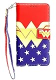 iPhone 7 PLUS Wallet Case, IMAGITOUCH Folio Flip PU Leather Slim Book Wallet Case with Kickstand Wrist strap and Card Slots for iphone 7 PLUS- Female Hero Wonder Woman Wallet