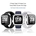 KIMILAR Screen Protector Case Cover Compatible with Fitbit Versa [3-Pack], All-Around Screen Protective Case Bumper Cover Saver Soft TPU Plated Case for Versa Smartwatch (Black+Silver+Clear)