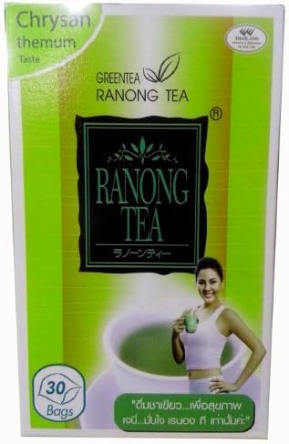 GREENTEA Ranong tea herb, Mulberry green tea flavor Chrysanthemum 30 bags / box.