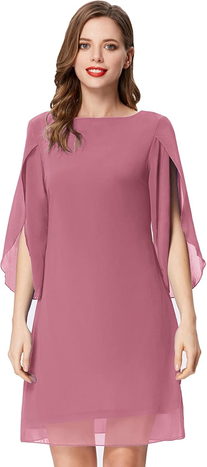 GRACE KARIN Women Loose Chiffon Dress Elegant Evening Dress for Cocktail Party