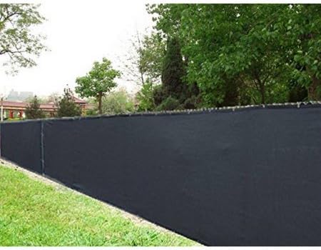 Aleko 6' x 50' Black Fence Privacy Screen Windscreen Shade Cover Mesh Fabric