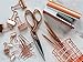 Rose Gold Desk Accessories | 7 Desktop Essentials (44 Items Total) | Office Supply Set & Organizer in Rose Gold Décor