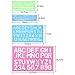 Shappy 4 Pieces Letter Stencil Alphabet Stencils Number Craft Ruler Decorative Plastic Letter Stencils Guides Set, Assorted Colors