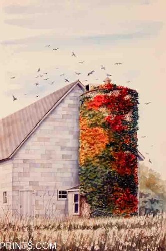 Dave Hackett - Autumn Silo Art Print Signed Limited Edition of 150