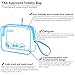TSA Approved Toiletry Bag with Durable Zipper, Clear Toiletry Bag for Liquid Bottles/Cosmetic 3-1-1 Travel Toiletry Bag with Handle Strap, Quart Size Carry on Makeup Pouch 3 Packs (LAN)