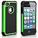 Pasonomi iPhone 4 Case-Premium Heavy Duty Hybrid Shockproof Durable Bumper Armor Cover for Apple iPhone 4S/4(Green)