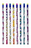Unicorn Pencil Set (48 Pack): Great For Party Supplies, School, Classrooms, As Party Favors - Features Assorted Colors & Eraser Tops - 7.5 Inches For Long Lasting Writing - Satisfaction Guaranteed