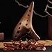 L'MS Professional 12 Hole Alto C Ocarina Ceramic Masterpiece Collectible Woodwind Instruments Flute (Smoked-Coffee)