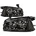 Auto Dynasty Headlights Assembly Compatible with 2006-2010 Charger, 4Pcs Driver and Passenger Side Halogen Headlamps Replacement, Smoked Lens Clear Corner