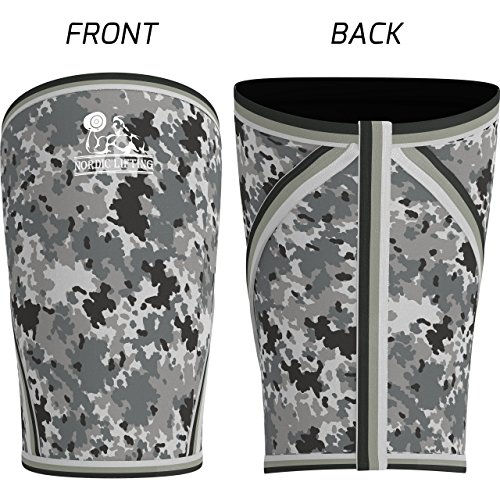 Knee Sleeves (1 Pair) Support & Compression for the Best Squats, 7mm Neoprene by Nordic