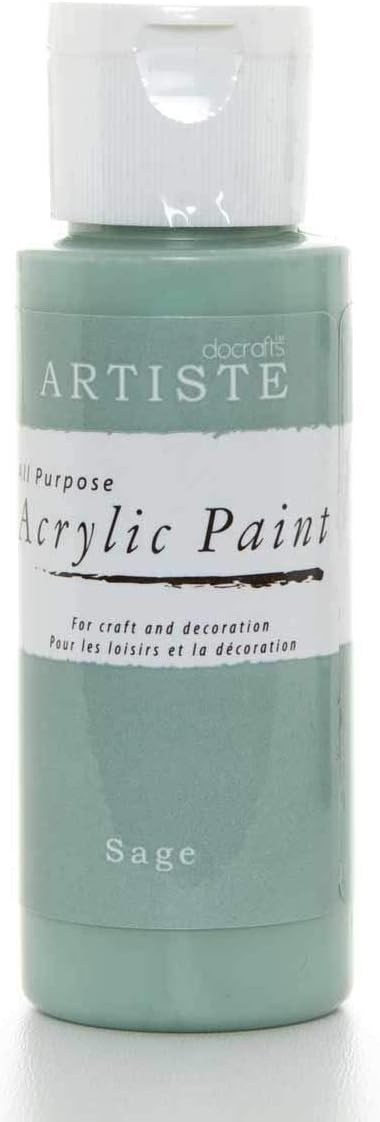Artiste Acrylic Paint 59ml 2Oz Sage, Quick-Drying Professional Art, Craft and Hobby Artists Paint, Vibrant Colour