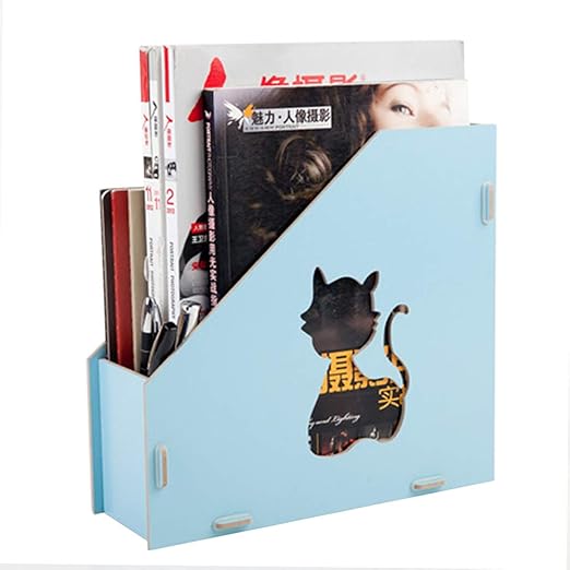 Stehsammler DIY Holz Schreibtischorganizer Office Desk Schreibtisch hochwertig Stehordner cartoon Zeitschriftensammler robust