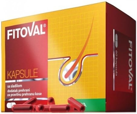 Fitoval Anti Hair Loss 120 Capsules, From Growing Back Hair Strong and Beautiful Hair and Nails
