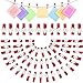 Souarts Pack of 50pcs Christmas Clips, Snowflake Red Wood Clothespins for Game Favors Craft, Wood Clips Set for Card Paper Photo Photography Activity (Red)