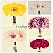 S.Ena, 1 Branch 1 Head Artificial Silk Fake Flowers Gerbera Daisy Wedding Floral Home Decor Bouquet Birthday Party DIY, Pack of 7 (Yellow)