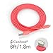 iPhone Charger, Cambond iPhone 7 Plus Cable Apple MFi Certified 8 Pin Data Sync USB Lightning Stepped Updated iPhone 7 Cord ( Peach 6ft )
