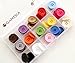 GANSSIA 7/8 Inch (22.5mm) 15 Colors Assorted Buttons Sewing Button Mix Colors DIY Crafts Scrapbooking Pack of 105 with Box (Each Color 7 Pcs)