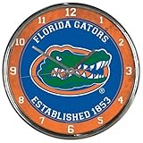 NCAA Florida Gators Chrome Clock, 12