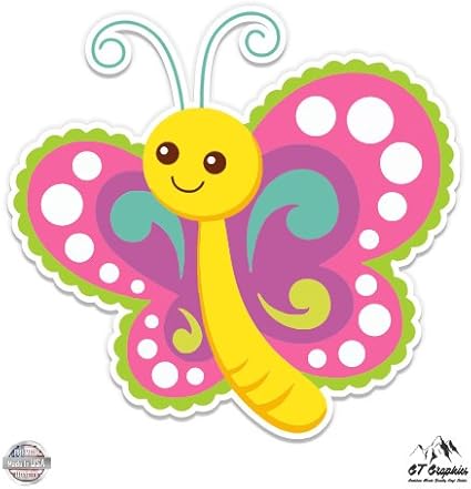 amazoncom cute butterfly vinyl sticker waterproof decal sports