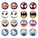 Designer Pack Assorted Color Lot Cute Cartoon Round Stud Earrings, Hypoallergenic Nickel-free Lead-free