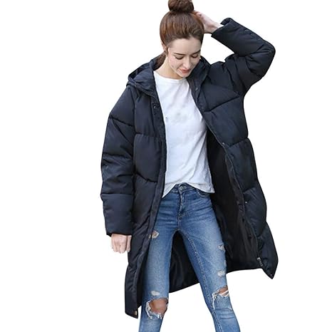Theshy Damen Winterjacke Wintermantel Lange Daunenjacke Jacke Outwear Frauen Winter Daunenmantel Arbeiten Sie Festen BeiläUfi