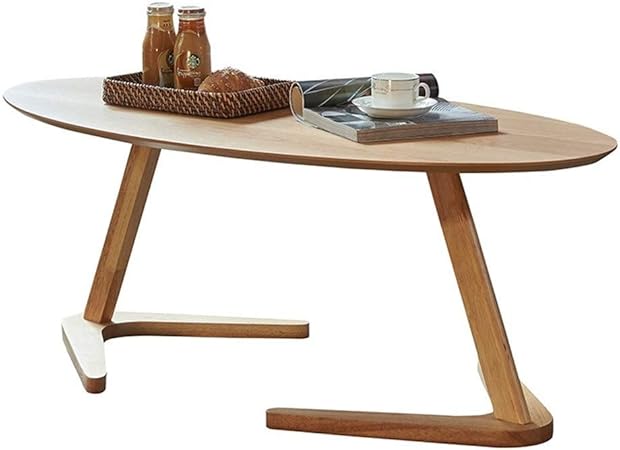 Amazon De Ybwen Couchtisch Sofa Beistelltisch Oval Form Bambus Snack Laptop Desk Night Stand Couch